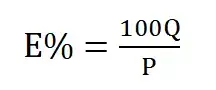 Equation for Efficiency Percentage of Transducer