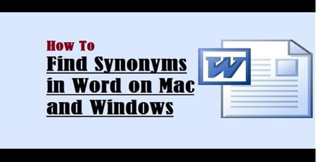 how to enable synonyms in ms word on mac