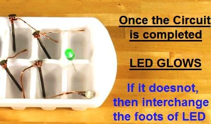 LED placement in Ice Cube Tray Battery
