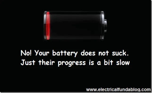 Low advancement in Battery technology