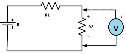 Circuit diagram to Represent Voltage