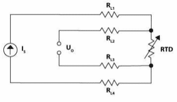 Four Wire Configuration of Resistance Temperature Detector