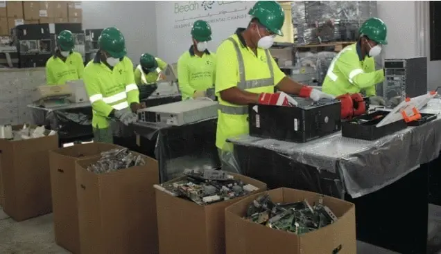 Manual Sorting of Electronic Waste