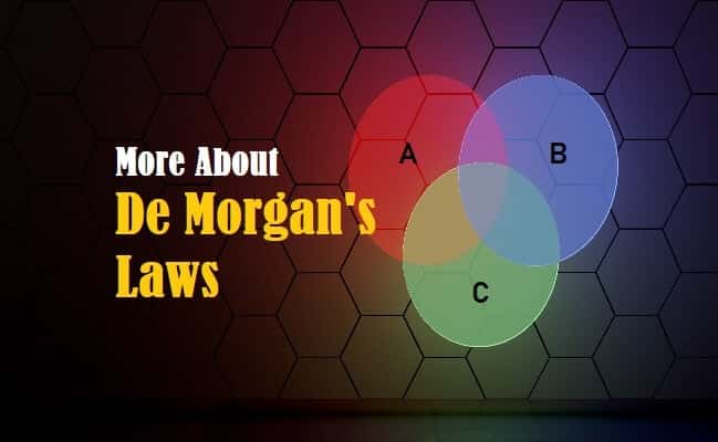 De Morgan’s Laws - First And Second Law, Verification And Applications