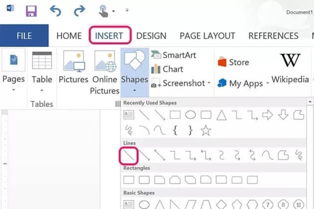 Create Strike through using Line