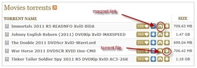 Movierulz Image Shows Magnet Link and Torrent File 