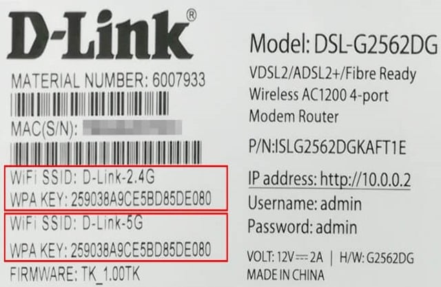 Network Security Key on Router