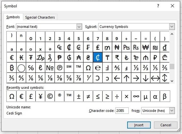 Cent in Excel