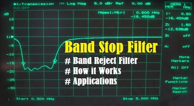 Band Stop Filter - Types, How It Works, Applications And Advantage