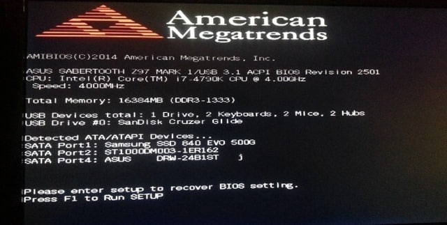 AMIBIOS Screen