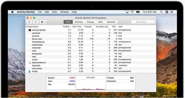 Activity Monitor on Mac