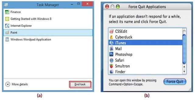 Force Quit, End Task