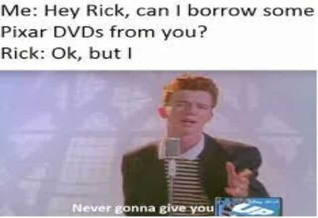 Example of Rickroll on 4Chan