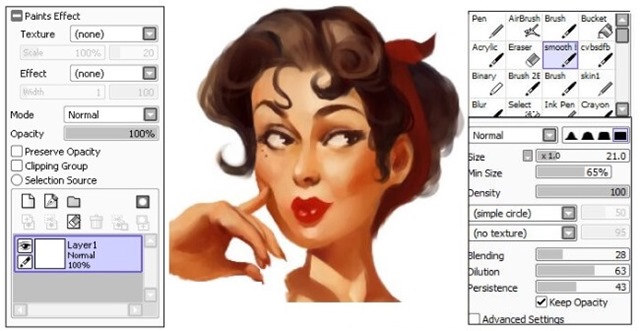 Basic Tools of SAI Paint Tool
