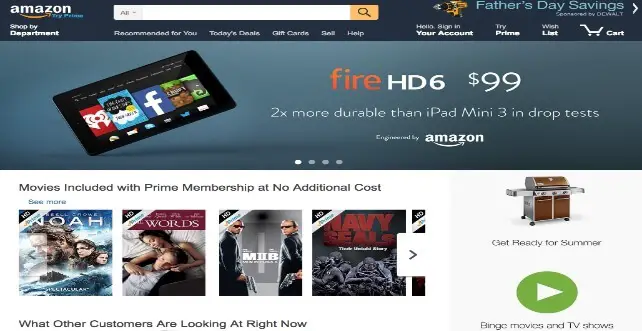 Amazon Webpage
