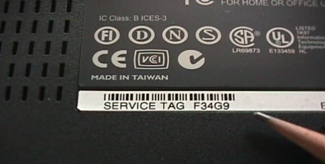 Service Tag