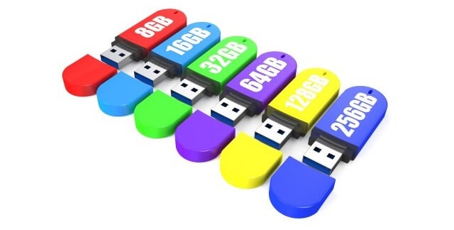 Storage Capacities of Pen Drive